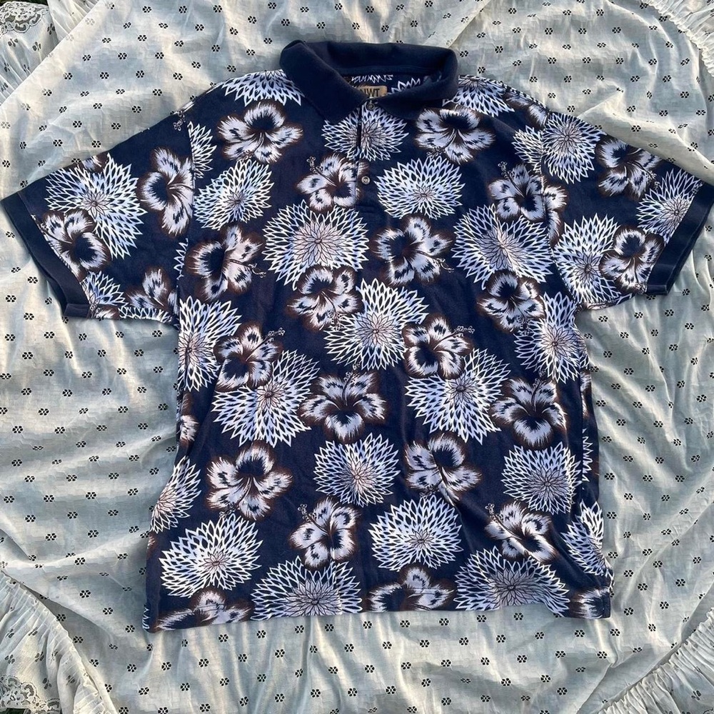 Floral collared shirt
